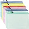 HIYAA Custodia per documenti A4 con cerniera, custodia con cerniera 5 colori trasparenti in PVC Cartella documenti, custodia in rete con cerniera per viaggi, per ufficio, viaggi, forniture (10 pezzi)