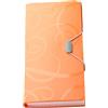 Telismei Cartellina portadocumenti formato B6, formato B6, 13 tasche, colorata, con scritte colorate, raccoglitore a fisarmonica, impermeabile, portatile, colore arancione