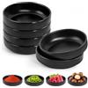 AOROPS 6 Pezzi Ciotoline per Aperitivo, Ciotole per Salsa di Soia Rund Piatto per Salsa Di Soia, Nero Piattino per Salse Impilabili Mini Ciotole per Salsa per Condimenti Salse Antipasti 8.7cmx2.5cm
