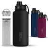720°DGREE Borraccia termica 950ml "noLimit" + Infusore Frutta - Ermetica, adatta a bevande gassate - Tappo a vite - Ideale per bambini, scuola, ufficio, fitness e outdoor
