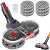 Asdazrxy Testa di Mocio Elettrico per Dyson V11 V10 V8 V7 Aspirapolvere, Spazzola Turbo Motorizzata Lavapavimento, con Serbatoio dell'Acqua e 6 Pezzi di Panni per Mocio