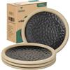 Urban Lifestyle Set Piatti Dessert 4 Pezzi 15 cm Piatti Moderni in Gres Nero Piattini Piccoli per Dolce e Antipasto Lavastoviglie e Microonde