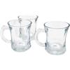 CUCUBA Set 3 Tazzine da Caffè in Vetro Trasparente 90ml Lavabili
