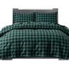 Elegant Comfort Set di lenzuola in 100% flanella di cotone turco, morbide, 4 pezzi, lenzuolo con angoli profondi, ultra morbide, calde e anti-pelucchi, per letto king size, colore verde bufalo