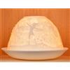 Nordic Lights NOV8E Nordic Lights Nordic Lights Portacandele Tealight Set di paralume e piatto, Fairy Living, tavolo da pranzo, accessori per la casa, porcellana, taglia unica, motivo bianco