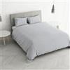 Italian Bed Linen Set Copripiumino Matrimoniale Cotone Printed colors, lavorato in Italia - Parure Copri Piumino - Sacco Piumone 250x200 cm con Patella Interna e Federe Cuscino, floyd grigio, Matrimoniale