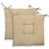 GEMITEX Cuscino Sedia Trapuntato Creta, Set Da 2 Pezzi, Decoro 1549 Beige, 39 x 39 x 5 cm