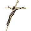 ACHIBANG Crocifisso dorato da parete, 25,4 cm, croce cattolica in metallo con Gesù e INRI, decorazione per parete o porta