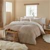 Fusion Snug - Set copripiumino in pile lavorato a maglia, per letto matrimoniale, colore naturale