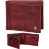 Fa.Volmer Portafoglio da uomo in pelle con protezione RFID - doppia cucitura extra stabile, 8+3 Card - Bordeaux Red, schlanke Brieftasche, Classico