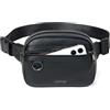 LATMAP 3L Marsupio Donna Tracolla, Marsupio Sportivo Grande per Donna Impermeabile Marsupio Running Pelle PU Marsupio Donna Elegante Borsa Zip Cintura Regolabile per Viaggio, Outdoor, Trekking