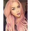 Letian Hairs Pizzo anteriore parrucche rose Gold synthetic Lace Front parrucca lunghi ondulati