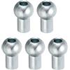 PATIKIL Fermacavo Sfera, 5pz Accessori Macchine Palestra Cavi 5 Mm Attrezzature per Fitness Parti Ricambio per Giunti per Funi Metalliche Macchine Palestra Domestiche, Argento