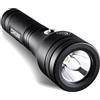 CRESSI Astra 1200 Torch Black - Torcia Subacquea LED Ricaricabile Alta Luminosità 1200 Lumen Impermeabile IPX8 100m, Unisex Nera e Compatta, per Immersioni, Pesca, Esplorazioni Acquatiche