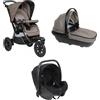 Chicco Trio Activ3 Con 3 Ruote Dark Beige + Seggiolino Auto Kory Essential i-Size