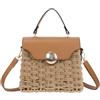 7VSTOHS Borsa in Rattan Intrecciata a Mano per le Donne Borsa a Tracolla Quadrata in Paglia, Borsa Tote Boho con Tracolla Staccabile per Estate, Spiaggia, Tempo Libero, Vacanze