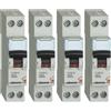 BTICINO Ampere 10 Ampere, CONFEZIONE 1 *** Interruttore magnetotermico 4 pezzi 1 polo + neutro curva c btdin rs fc881c