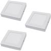 OPTONICA Plafoniera led soffitto 18watt slim quadra alimentatore incluso 4500k pezzi 3