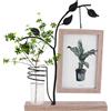 Palmcee Cornice portafoto da 4 x 6 pollici con supporto e vaso di vetro, cornice per foto in legno, può ruotare, cornice per foto di nozze, regali fotografici personalizzati, regalo per mamma, nonna,