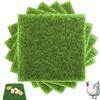 QYEHF 5 Pezzi Mini Erba Artificiale,15x15cm Tappeto in Erba Sintetica Giardino in,Microerba per Giardino Bambole Casa Decorazione