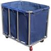 Graywlof Carrello per la biancheria, grande commerciale, in acciaio inox, con ruote, per la casa, hotel, 400 l, 120 kg, 90 x 65 x 80 cm (blu)