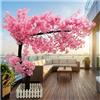 CDDUOLA Albero Artificiale Fiori Ciliegio, Finto Fiore Sakura Con Led Lampada, Fatto A Mano Ciliegio Alberi per Casa Ufficio Interno Esterni Decorativo (Rosa, 7.9ft)