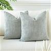 JOTOM Fodere In Velluto a coste Morbido Solido Fodere Di Cuscino Decorativo Cuscino Fodere Per Cuscini Da Letto Per La Decorazione Della Casa Per Divano Camera Da Letto 60x60 cm Set Di 2 (Grigio Blu)