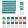 Generico Telo Mare In Cotone - 90x170 cm, Pratico, Leggero E Ad Asciugatura Rapida - Asciugamano Da Spiaggia, Palestra, Piscina, Yoga, etc. (Verde acqua)