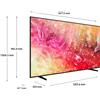 Samsung TV Crystal UHD 4K 75" UE75DU7170UXZT Smart TV Wi-Fi Black 2024, Processore Crystal 4K, 4K Upscaling, Slim Look Design,