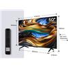 TCL P75 Serie P7 Smart TV Nanotecnologia WCG 4K 50" 50P755, Dolby - Atmos, Google TV