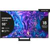 Samsung Q70D TV QLED 4K 55" QE55Q70DATXZT Smart TV Wi-Fi Black 2024, Quantum Processor 4K, 4K AI Upscaling, AirSlim Design, OTS