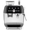 Smeg Macchina da Caffè Espresso Manuale con macinacaffè integrato 50's Style - Nero LUCIDO - EGF03BLEU