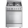 Smeg GP61X9 cucina Elettrico Gas Specchio, Acciaio inox