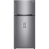 LG GTF744PZPED Frigorifero doppia porta, Classe E, 509L, Wi-Fi, Dispenser acqua, Inox