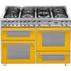 Lofra PG126SMFET+DMFT/2AEO Cucina freestanding Elettrico Gas Acciaio inox, Giallo