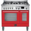 Lofra PRD96MFTE/AE0 Cucina Elettrico Gas Rosso, Acciaio inox
