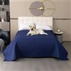 GIBZ Impermeabile Copriletto per Cani Antiscivolo Protezione per Mobili Coperta Lavabile Tappetino Trapuntato Spesso, Blu Navy, 259x208cm