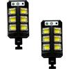 AntDau71® - 2 Pezzi Faretto Solare 72 LED con Staffa di Montaggio, Sensore di Movimento e Telecomando - Illuminazione Potente, Ricarica Solare e Controllo Remoto per Massima Efficienza - CW965-2pz
