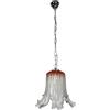 Generico Lampadario a Sospensione Ingresso Moderno in Vetro Murano, 1 Luce, per Cucina, Bagno, Camera, Soggiorno, Scala, Corridoio art. universo rosso