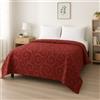Corredocasa Copriletto Piquet Leggero Primaverile, Matrimoniale, Anallergico, Antiacaro, Traspirante Puro Cotone Lavabile in Lavatrice per Casa Letto, Coperta Made in Italy (Bordeaux)