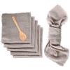 Fililogor Tovaglioli di lino 6pack, 100% Cotone Tovaglioli con Frangia, Tovaglioli da Tavola Cotone 42 x 42 cm per Decorazione da Tavolo, Matrimonio, Cena, Caffè, Ristorante