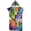 Treer Poncho Asciugamano con Cappuccio, Adulto Spiaggia Robe Cambiarsi Microfibra Assorbente Telo da Bagno Asciugatura Rapida Copricostume Accappatoio per Mare Surf (75x110cm,Gloria mattutina)