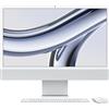Apple iMac con Retina 24'' Display 4.5K M3 chip 8‑core CPU e 10‑core GPU, 256GB SSD - Argento [MQRJ3T/A]