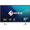 EIZO Monitor EIZO FlexScan EV4340X-WT LED display 108 cm (42.5") 3840 x 2160 Pixel 4K Ultra HD Bianco [EV4340X-WT]