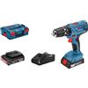 Bosch GSB 18V-21 PROFESSIONAL 1800 Giri/min 1,2 kg Nero, Blu, Rosso [06019H1107]