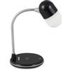 TechniSat Lampada da tavolo viola - Lampada da tavolo a LED con streaming audio Bluetooth e ricarica wireless per smartphone (altoparlante mono da 3 Watt, tre colori chiari, dimmerabile, collo