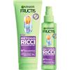 Garnier Fructis Metodo Ricci Set Shampoo 200ml + Spray Idratante 150ml con Acido Ialuronico e Burro di Karité per Ricci Forti Idratati ed Elastici Formula Vegana - Set da 2