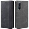 HualuBro Cover per Oppo Find X2 Neo, Flip Cover a Libro in Retro PU Pelle Magnetica Antiurto Case Portafoglio Custodia per Oppo Find X2 Neo Cover (Nero)