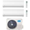 Midea Climatizzatore Dual Split serie Xtreme Pro 9+9 con M2OH-14HFN8-Q Inverter R 32 Wi-Fi Classe A++ ,