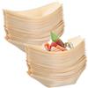 xianynow 50 Pezzi Barchette Monouso Bambù, Piatti Per Barche In Legno Vassoi, Piatti In Legno Per Barca Finger Food Nibbles Zuppe Insalate Dessert Ideali Sushi Compleanno Matrimonio Pasqua Party Supplies